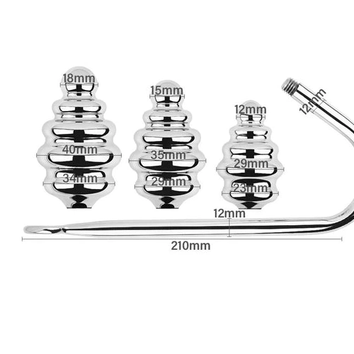 Anal Hooks Ribbed GreatBenefit 8826 Hook Set Anal Screw-in 0912